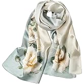 ANDANTINO 100% Mulberry Silk Long Scarf for Women Large Shawls for Headscarf and Neck- Oblong Hair Wraps with Gift Packed