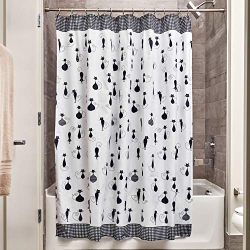 InterDesign SophistiCat Fabric Shower Curtain for Master, Guest, Kids', College Dorm Bathroom 72