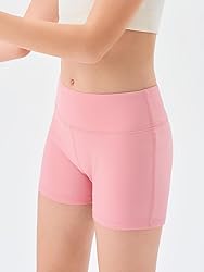 Haloumoning Girls Athletic Shorts Kids High Waisted