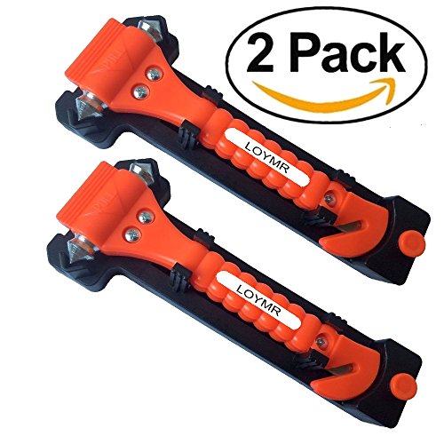 image for LOYMR 2 PCS Car Safety Hammer Auto Car Window Glass Hammer Breaker and