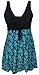 Summer Mae Women's One Piece Floral Bowknot Swimdress Boyshort Swimsuit