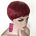 HOTKIS Human Hair Red Pixie Wig Short Pixie Wigs Red Pixie Cut Wig for Women (HS807-Light 99j)