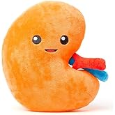 nerdbugs Kidney Plush &ndash; Funny Urology Gift, Transplant &amp; Dialysis Recovery Toy, Donor Appreciation, Nephrology Gift for Nurses, Doctors, Med Students, Adults &amp; Kids