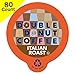 Double Donut Coffee Pods, Italian Roast, Fresh Dark Roast Coffee in Single-Serve Capsules for Keurig K Cups Coffee Machines, 80 Count