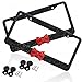 ZONETECH Shiny Bling Rhinestone License Plate Cover Frame (Red Bow Rhinestone Frame, 1 Pack)