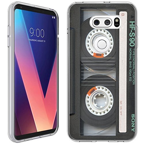 LG V30 case - [Cassette Tape] (Clear) PaletteShield Soft Flexible TPU gel skin phone cover (fit LG V30/V30+/V30 Plus)