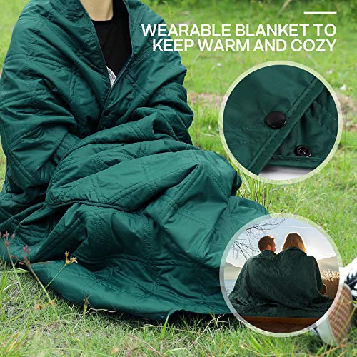 Tolaccea Couverture d\'extérieur en polaire chaude et imperméable idéale pour le camping, le pique-nique, la plage, la maison, la voiture