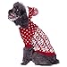 Blueberry Pet Let It Snow Classic Ugly Christmas Holiday Snowflake Pullover Hoodie Dog Sweater in Red and White, Back Length 10