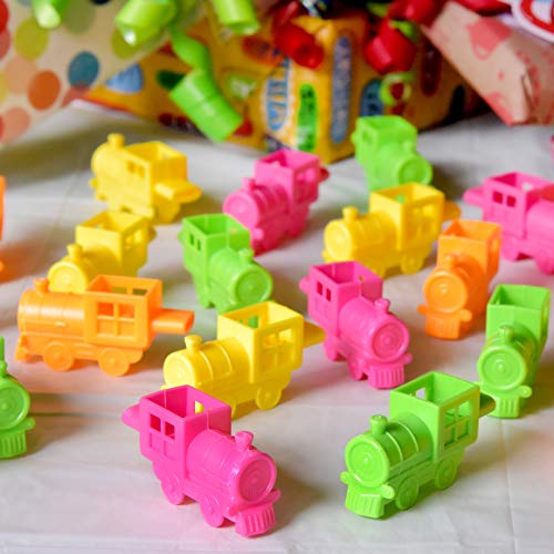 J&J'S TOYSCAPE Plastic Train Toy Whistles (Pack of 36) Perfect for Birthday Party Favors, Kid's Game Prizes,, Goody Bag Fillers