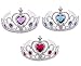Onshine 3 Set Princess Tiaras Dress up Accessories with Wand for Birthday Party Favor