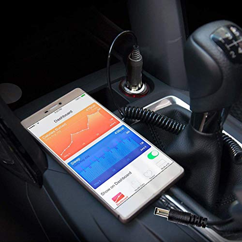 DC 5.5 x 2.1mm/4.0mm x1.7mm Car Charger Connector Cord 12V- 24V Cigarette Lighter Power Supply Adapter Charger Cable for Car Truck Bus Van Boat - Black - Thumbnail 5