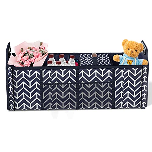 Trunk Organizer, Foldable Car Storage Bag Portable Insulation Cooler Bag Collapsible Vehicle