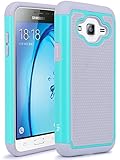 J3 Case, Express Prime Case, Amp Prime Case, LK [Shock Absorption] Hybrid Armor Defender Protective Case Cover for Samsung Galaxy J3 / Express Prime / Amp Prime (Mint)