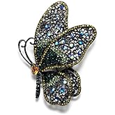 DSADKI Variety Styles Butterfly Brooch - Multi-Color Rhinestone Crystal Brooch Pin Cute Butterfly Shape Corsages Brooches Decoration Gift for Women
