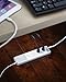 SHARKK Aluminum Surge Protector 4 Port USB Outlet Extender Power Strip for Home Office Power Strips with 4 USB Smart Rapid Charger Charge Ports and 5 Foot Cord