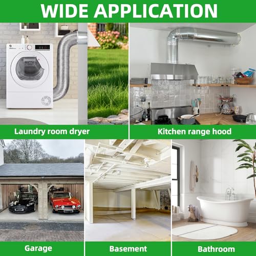 6 Inch Hooded Wall Vent with Screen and Damper,6 Inch Exhaust Vent Cover Cap for Outdoor Kitchen Range Hood Dryer Ventilation,Outside Wall Mount Extractor for House Air Exhaust,Galvanized Steel,White