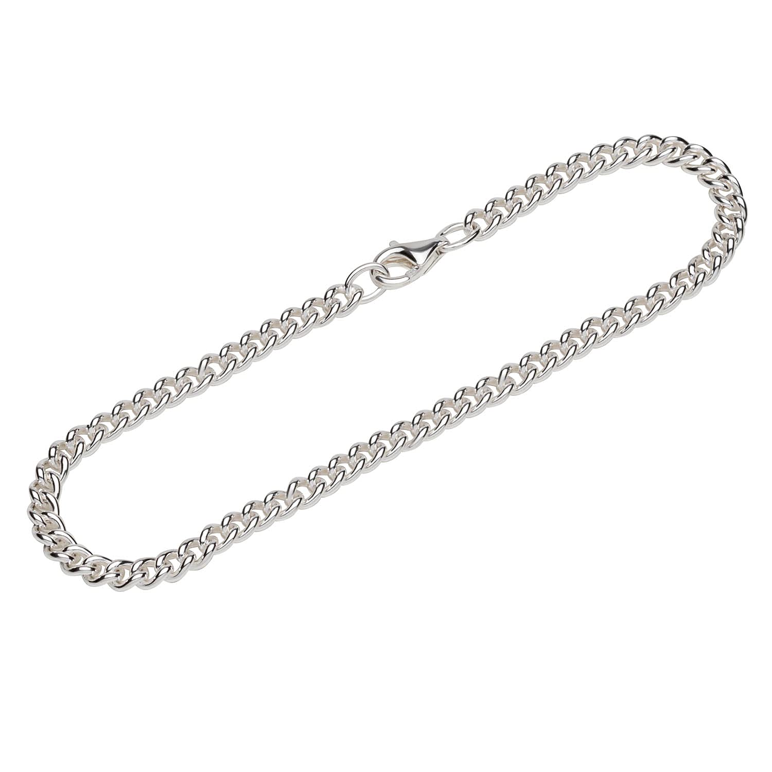 NKlaus bracelet 925 Sterling Silver 19cm curb chain round unisex designer bracelet chain 12329