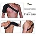 JBM Elastic Compression Shoulder Brace Support Strap Wrap Belt Band Pads and Sleeves Protector for Men and Women (One Size Fits All, Right)