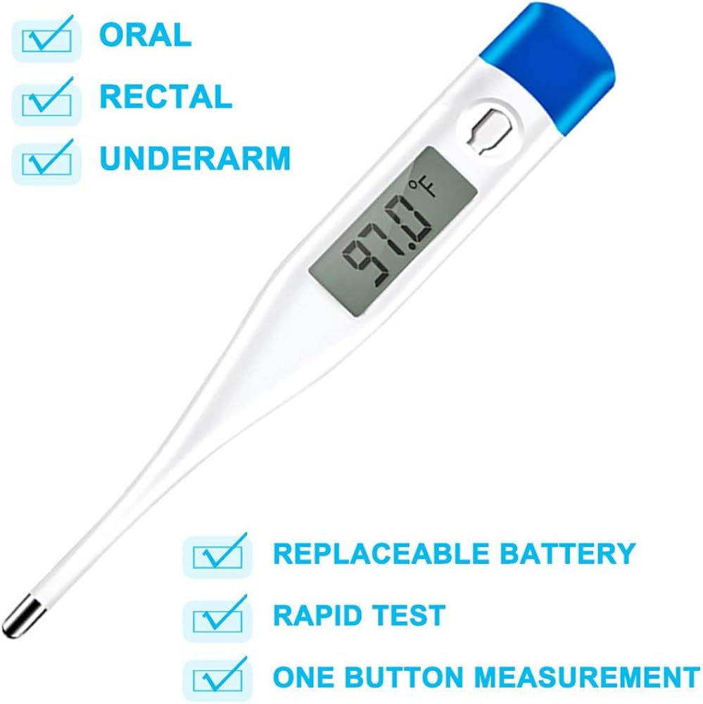 KMOOL Digital Tharmomitor For Any Ages, Measure Device with Large Lcd Fast Reading 2 Packs: Clothing