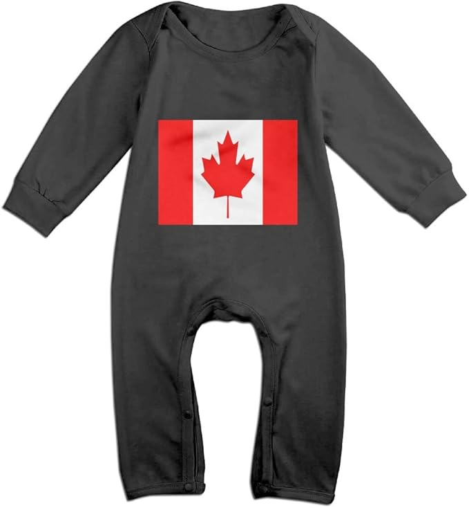 ONE SUIT Canadian Flag LongSleeve Baby Bodysuit Baby