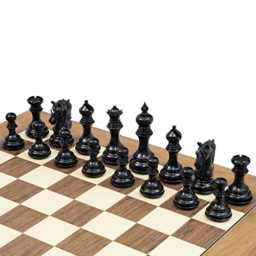 The Cavalry Series Luxury Chessmen Ebony 4.25"