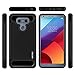LG G6 Case,KASEMI [Carbon Fiber Series] Dual Layer Hybrid Case with Shock Absorption - Black