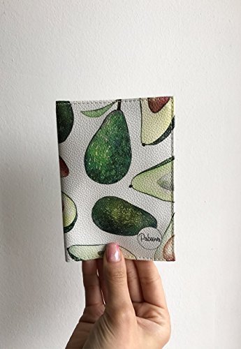 Avocado Passport Holder cover eco - leather summer design