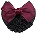 Driew Hair Clip, 6 Pcs Hair Net with Bow Hair Snoods for Women, Velvet, Polyester, Metal