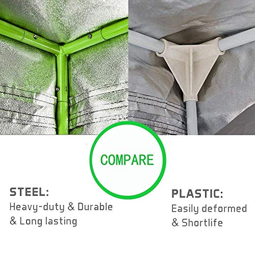 CoolGrows 2x2x4 Feet Small Indoor Mylar Hydroponics Grow Tent (24"x 24"x 48") - Thumbnail 3