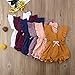 ITFABS Newborn Baby Girl Romper Bodysuits Cotton Flutter Sleeve One-piece Romper Outfits Clothes (Light Purple,0-6 months)