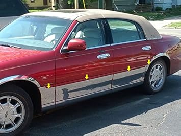 amazon com qaa fits 1998 2011 lincoln town car 8 piece stainless rocker panel trim upper kit 8 25 width th38683 automotive qaa fits 1998 2011 lincoln town car 8 piece stainless rocker panel trim upper kit 8 25 width th38683