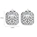 Yoursfs Clear CZ Clip on Earrings for Women Halo Princess Cut Solitaire Square Clip-on