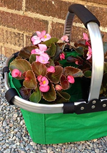 Collapsible Basket Tote with Aluminum Frame for Picnics & Shopping