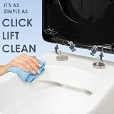 AQUALONA Premium Thermoplastic Toilet Seat D Shape Soft Close Sage view 3
