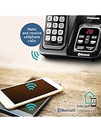 Panasonic KX TGD585M2 Link2Cell Teléfono inalámbrico Bluetooth con Asistente de Voz y Máquina de Responsabilidad   4 Auriculares estándar + 1 mano resistente