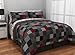 FULL Red Black Gray Loft Living Geo Blocks Complete Bed in a Bag Bedding Set
