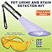 UV Flashlight Pet Urine Detector - Blacklight Finds DRY Dog & Cat Pee Stains on Carpets, Hard Floors & Paint. Alkaline Batteries Included With 12 LED Ultra Violet Blacklight