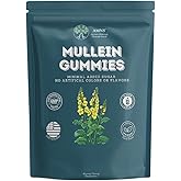AMNS Mullein Gummies for Lungs – 1000mg Herbal Supplement for Respiratory Support – 30 Day Supply of Premium Mullein Leaf Extract