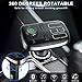 Bluetooth FM Transmitter for Car, Wireless Bluetooth FM Radio Adapter Car Kit with Hands-Free Calling and Dual USB Charging Ports, Music Player Support TF Card USB Flash Drive