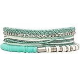 Pura Vida Bracelets Pack Seafoam Dreams Style Pack - 3-Piece Boho Bracelet Stack