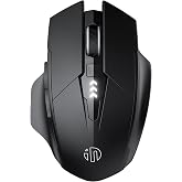 INPHIC Upgraded Silent Rechargeable Wireless Mouse, 12800 DPI Gaming Mouse | Tri-Mode 2.4G/Type-C Wired/Bluetooth Wireless Gaming Mouse, 1000Hz, RGB Light Ergonomic Right Hand Gaming Mice for PC