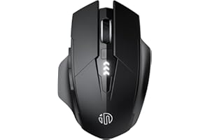 INPHIC Bluetooth Mouse [Upgraded: Battery Level Visible], Rechargeable Wireless Mouse Multi-Device (Tri-Mode:BT 5.0/4.0+2.4Ghz) with Silent,Black