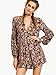 Milumia Women's Bohemian Floral Print Long Sleeve Crochet Swing Dress