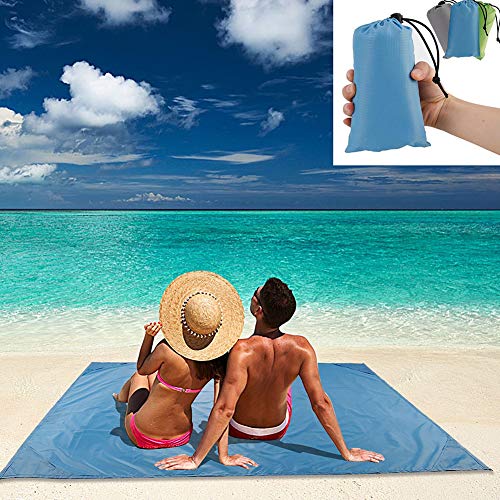 TbpersicwT Home bedroom carpet door mat, Solid Color Portable Outdoor Travel Waterproof Camping Picnic Mat Beach Blanket - Grey 1.4x1.5M