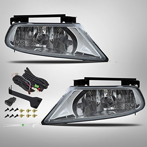 Partsam Clear Bumper Fog Light Assembly Lamp + Harness + Switch Left + Right Pair for 2005-2007 Honda Odyssey