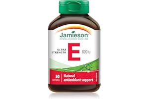 Jamieson Ultra Strength Vitamin E 800 IU Softgels, Natural Antioxidant, Helps Prevents Tissue Damage and Vitamin E Deficiency