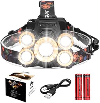 Amazon Led ヘッドライト Doatry 8000ルーメン超高輝度 防水充電式 Cree Led地震 登山 アウトドア 防災用 Sos フラッシュ機能付 4モード Doatry ヘッドライト