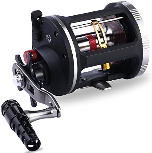 One Bass Fishing Reels Level Wind Trolling Reel Conventional Jigging Reel for Saltwater Big Game Fishing-Right Handed