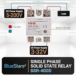 BlueStars 2PCS Solid State Relay SSR-40DD DC to DC