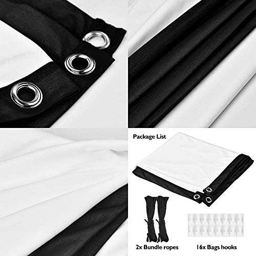 Outdoor Projector Screen, HUKOER 100 Inch 16:9 Portable Projector Screen Foldable Anti-Crease Thick Indoor Outdoor Home 4K HD Movie Screen Support Front Rear Projection